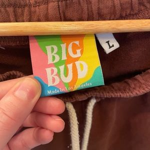 Big Bud Press Sweat Pants - Size Large, Brown